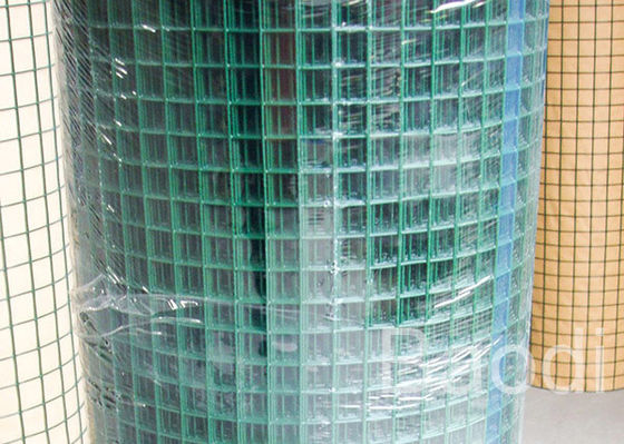 Green PVC Coated Welded Wire Mesh Square Pattern For Gardening / Mines