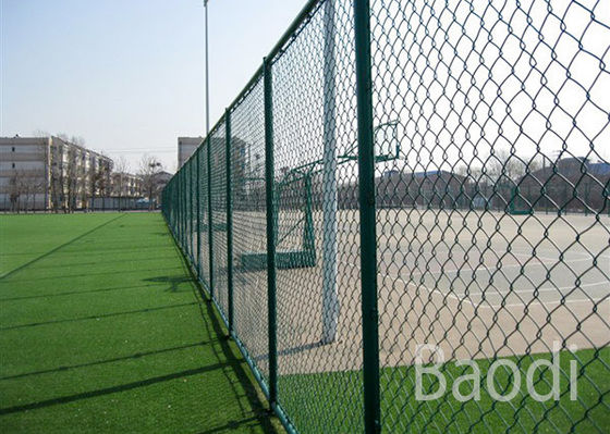Vinyl Coated Chain Link Fence Fabric Roll , Chain Wire Mesh Fencing With Long Service Life