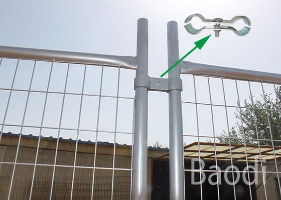 Removable Galvanised Temporary Event Fencing With Round Frame / Welded Mesh