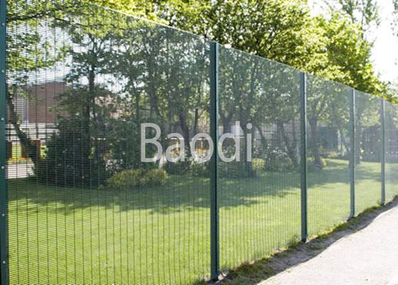 3" X 0.5" Anti Burglar Fence For Water Treatment Works , Plastic Coated Wire Fencing Panels
