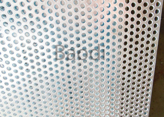 Carbon Steel Metal Perforated Panels Round Hole , Perforated Stainless Steel Plate 