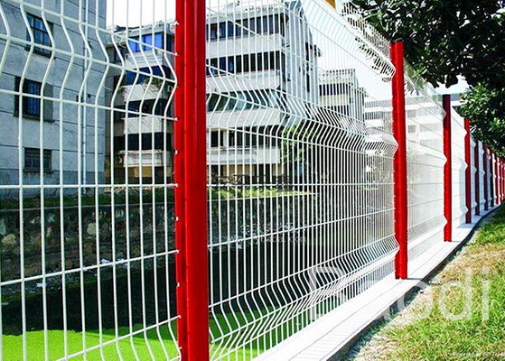 White Color Plastic Wire Mesh Fence Welded Panels As Public Building Fence