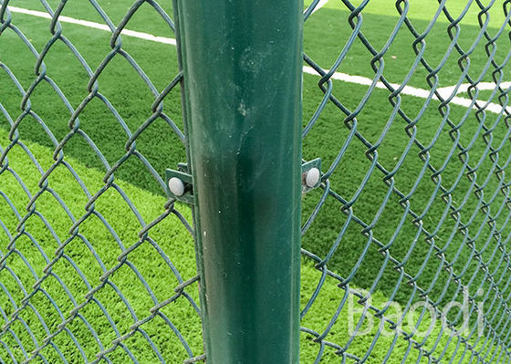 Green Color Cyclone Chain Link Mesh Fence 1.5mm - 4mm Wire Packed In Roll
