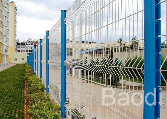 Plastic Coated Wire Mesh Fence Panels With Metal Post For Field Fence