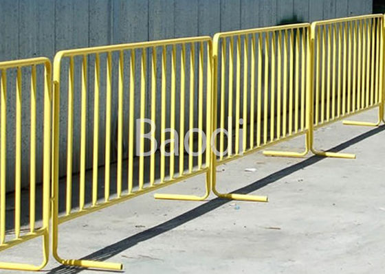 Yellow Vinyl Coated Temporary Mesh Fence For Sport Event Easily Installed