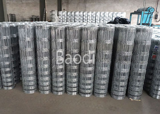 Hot Dipped Galvanised Wire Fencing Hinged Knot Field Fence 330 Feet Length