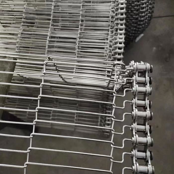 Customized Size Flat Flex Stainless Steel Conveyor Belt For Food Processing