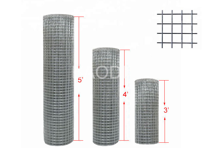Professional Welded Steel Wire Fabric Zinc Coated Layer Roll Height 3