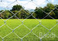 Carbon Steel Galvanized Chain Link Mesh Fence Diamond Pattern With Metal Round Post