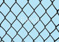 Black Plastic Chain Link Mesh Fence With Carbon Steel Wire Material 0.9m - 2.1m Height
