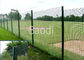 Anti Climb Welded Mesh Panel , Green Powder Coated Wire Security Fencing 