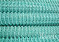 Green Plastic Chain Link Mesh Fence Roll For River Banks / Garden / Airport