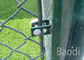 Green Vinyl Spraying Woven Chain Link Fence Panels For House Garden Fronts