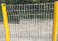 Anti - Rust White Weld Mesh Fence / Welded Wire Mesh Fencing With Peach Post