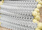 Roll Galvanized Chain Link Fabric / Metal Cyclone Fence With Galvanized Metal Post