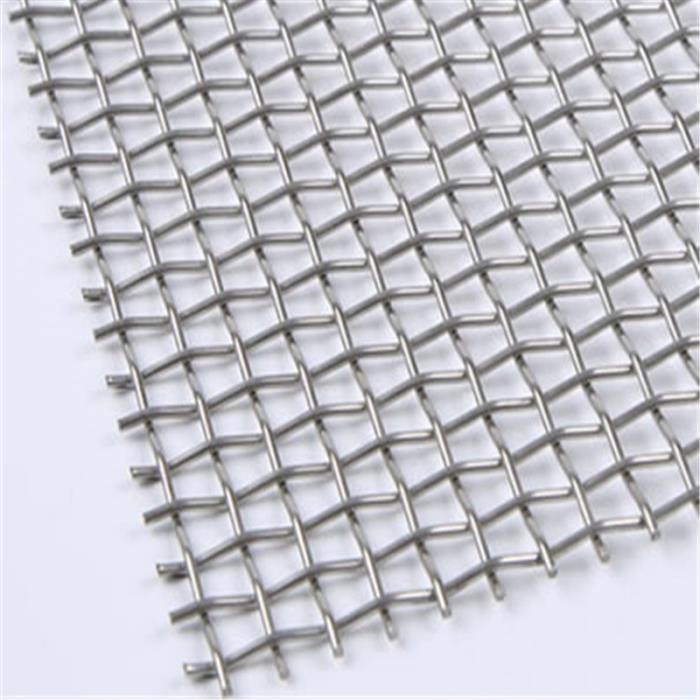 SS304 Stainless Steel Crimped Wire Mesh Lock Crimp Wire Mesh Plain Weave