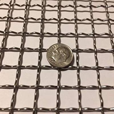 Industrial Titanium Mesh Filtration Filters 0.02-0.5mm Plain Weave Crimped Mesh Woven Decoiling