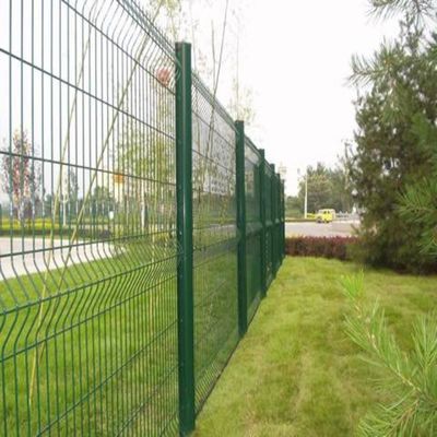 Customized Peach Post Fence 3D Curved v Bending Welded Wire Mesh Outdoor Garden Fence 3d Security Fence