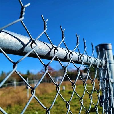 4mm Diamond Galvanized Chain Link Fence 60*60mm Mesh Openning