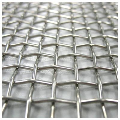 Stainless Steel Crimped Mesh for Vibrating Screen 15 Gauge Plain Weave Square Wire Mesh