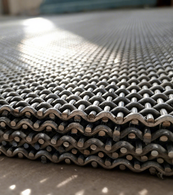 High Temperature Resistant Crimped Wire Mesh with Custom Aperture and Multiple Material Options for Industrial Use