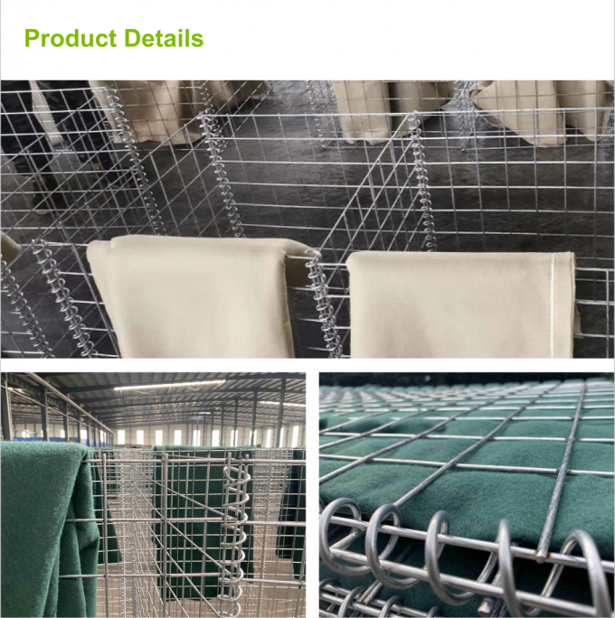 Heavy Duty Mil1 Mil7 Hesco Bastion Barrier Sandbags Hexagonal Hole 4