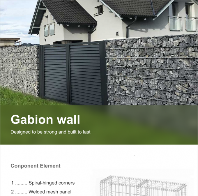Zinc Coated Wire Mesh Gabion Box Garden Gabion Stone Cage Anti Rust 8