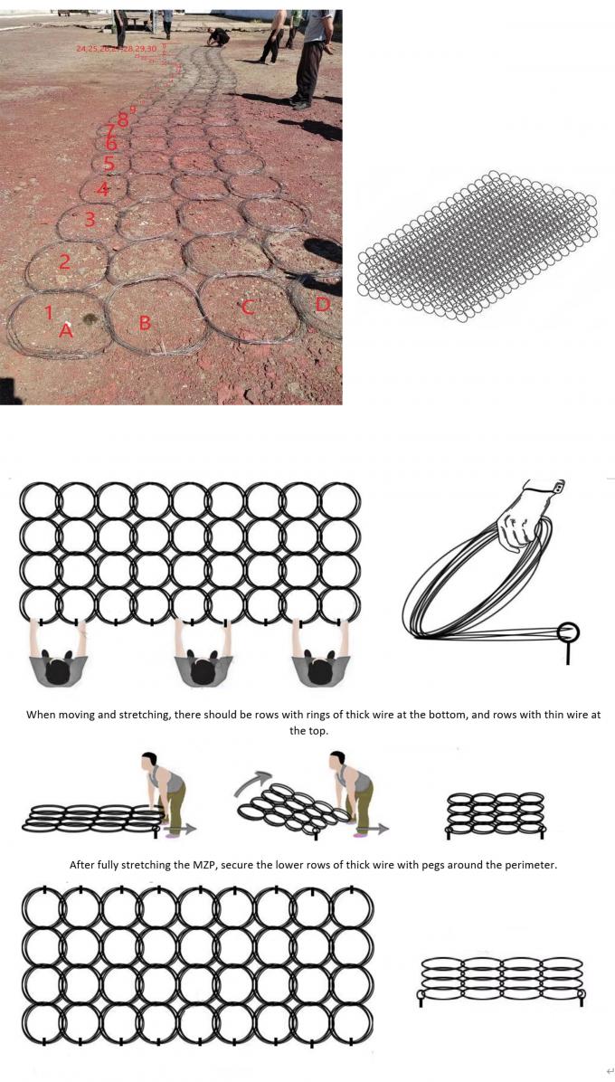 Unfolded Putanka Obstacle Net 5689 Type of Low Visibility Barrier MZP Mesh Security Tank Barrier Wire Mesh 0