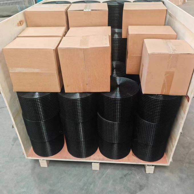 Black PVC Coated Welded Wire Fence Square 1/2 Galvanized Welded Wire Mesh in Roll 12