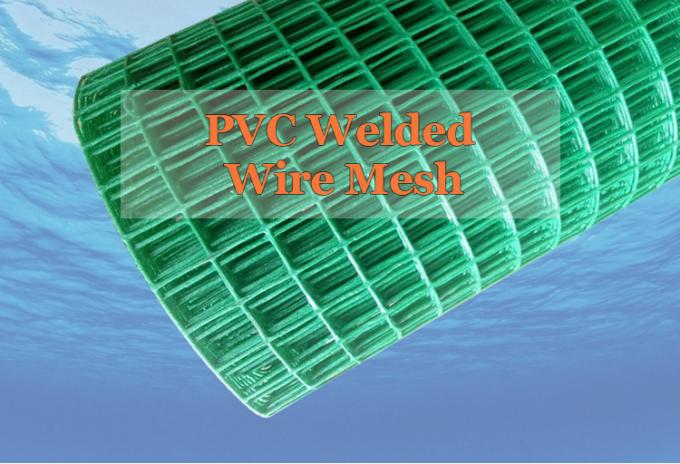 10 Gauge 2x2 4x4 Green Coated PVC Welded Wire Mesh Roll Fencing Net 0