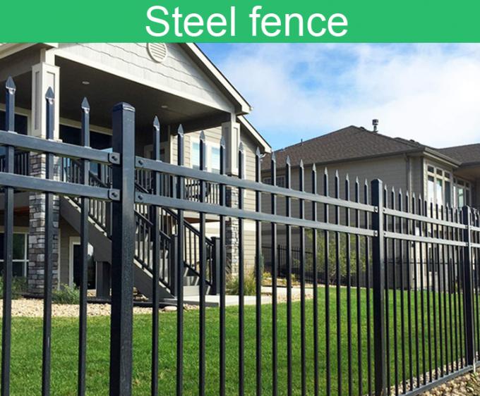 America 6 Foot 3x3 Galvanised Picket Steel Fence Garden Iron Fence Panels 0