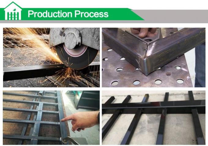 America 6 Foot 3x3 Galvanised Picket Steel Fence Garden Iron Fence Panels 7