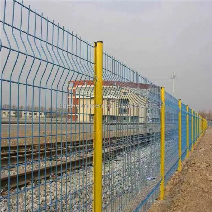 Vinyl Clad 3d Curved Fence Bending Welded Wire Mesh Fencing 1.5*3m 5