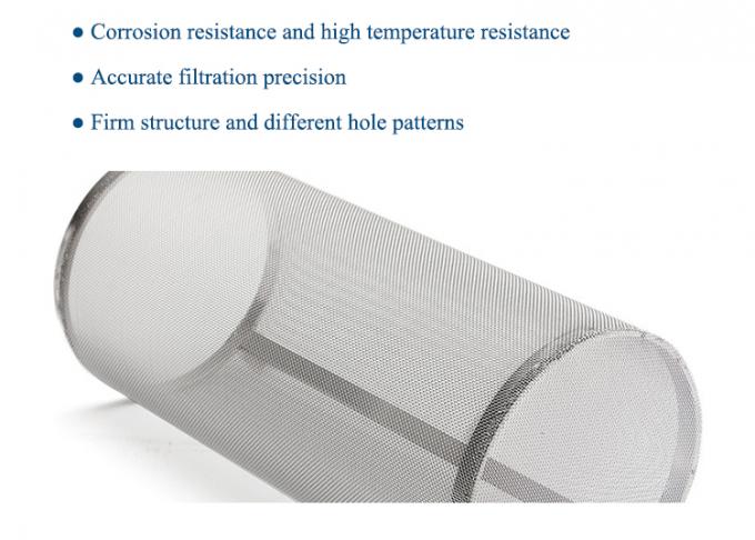 Thickness 0.35-0.5mm Stainless Steel Filter Tube Anti Corrosion 2