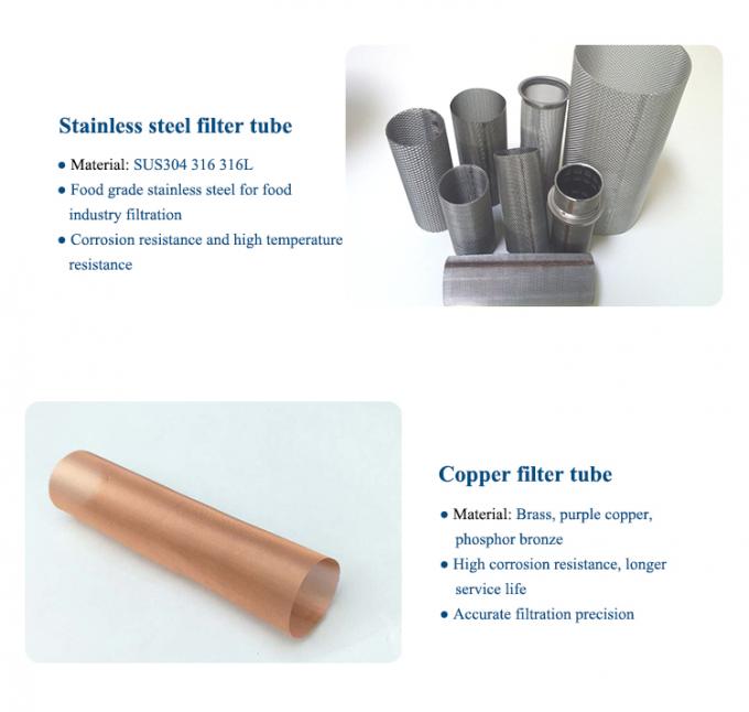 Thickness 0.35-0.5mm Stainless Steel Filter Tube Anti Corrosion 3